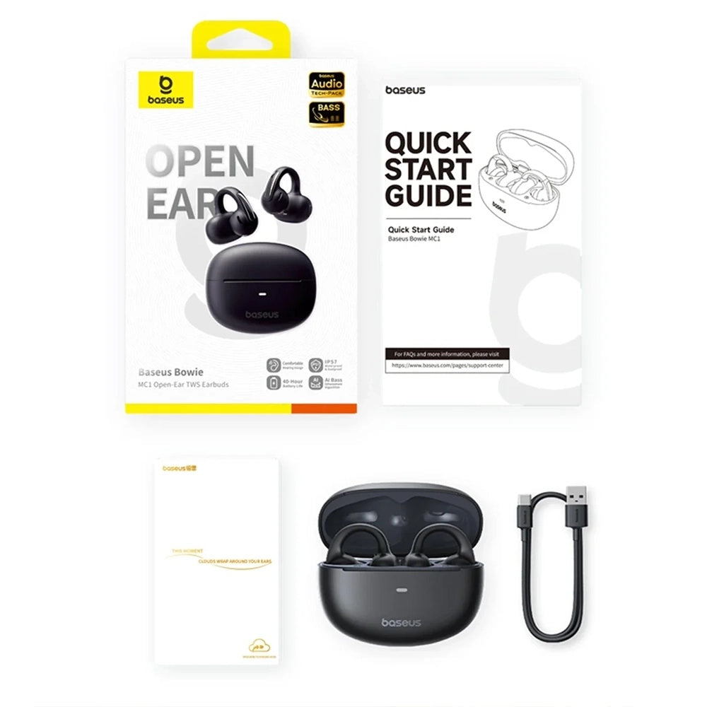 Handsfree Bluetooth Baseus Bowie MC1, TWS, Čierna A00083501126-00