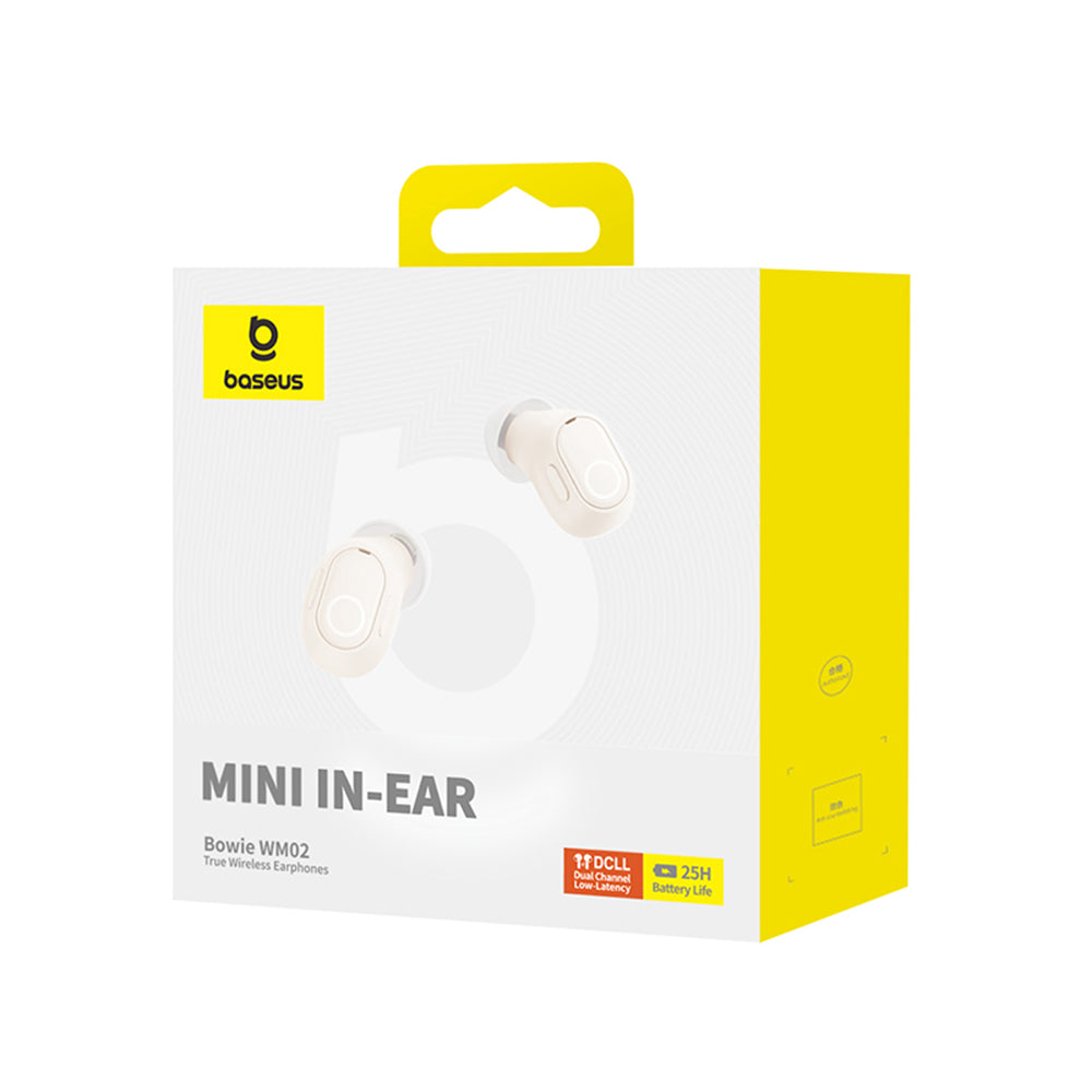 Handsfree Bluetooth Baseus Bowie WM02, TWS, Biely NGTW370202