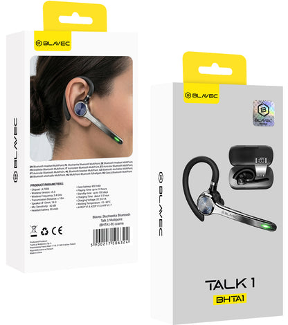 Bluetooth handsfree Blavec Talk 1, MultiPoint, A2DP, čierny