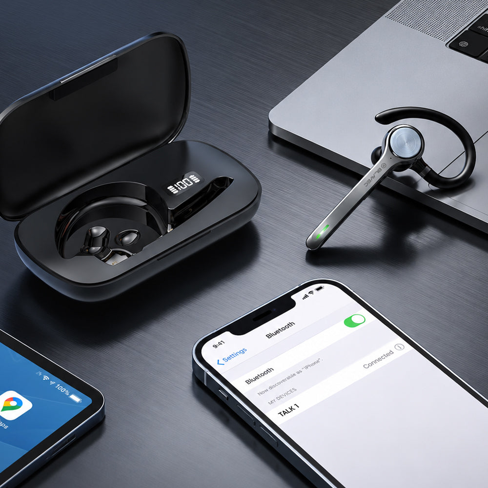 Bluetooth handsfree Blavec Talk 1, MultiPoint, A2DP, čierny