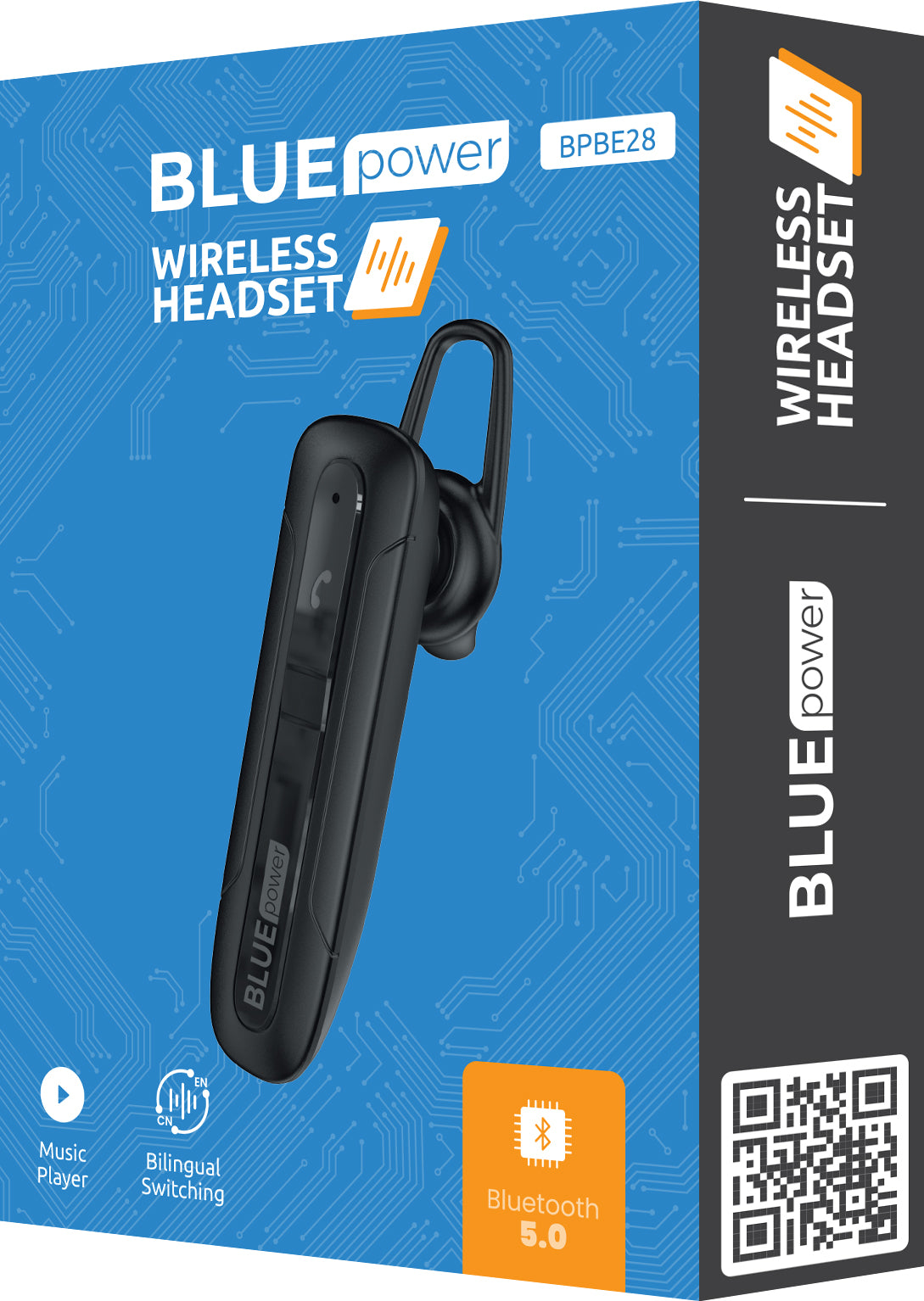 Handsfree Bluetooth Blue Power BPBE28, A2DP, čierna 