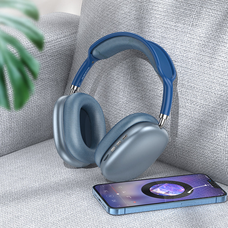 Bluetooth handsfree Borofone BO22 Elegant, A2DP, modrá