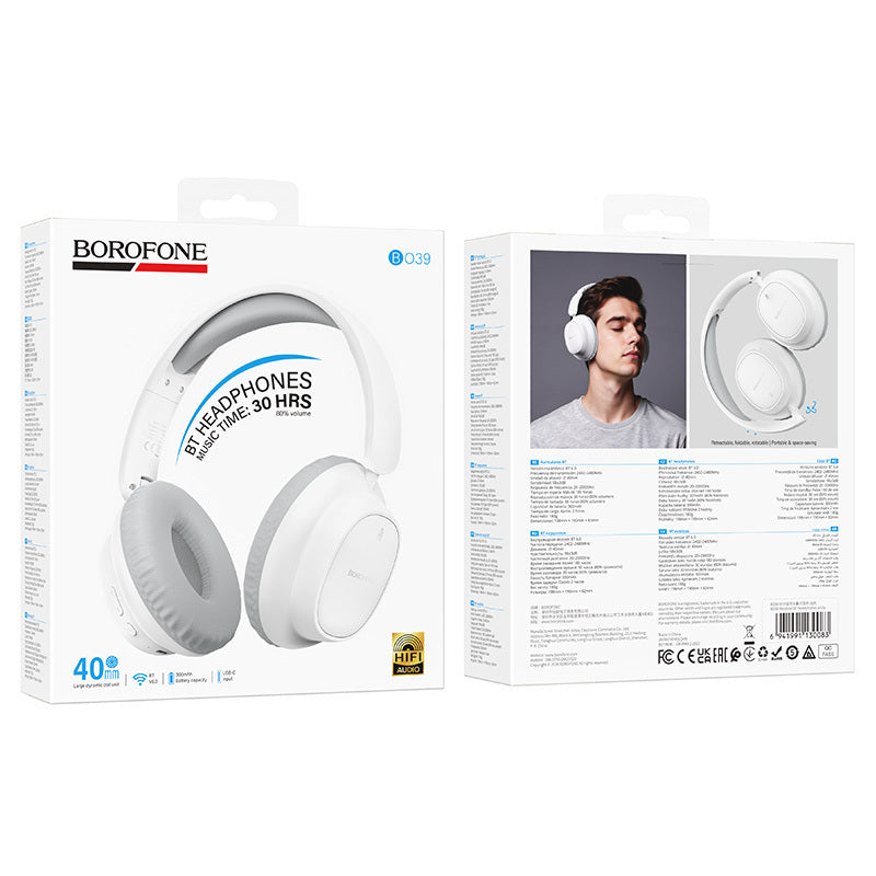 Handsfree Bluetooth Borofone BO39 Melotide, A2DP, biela