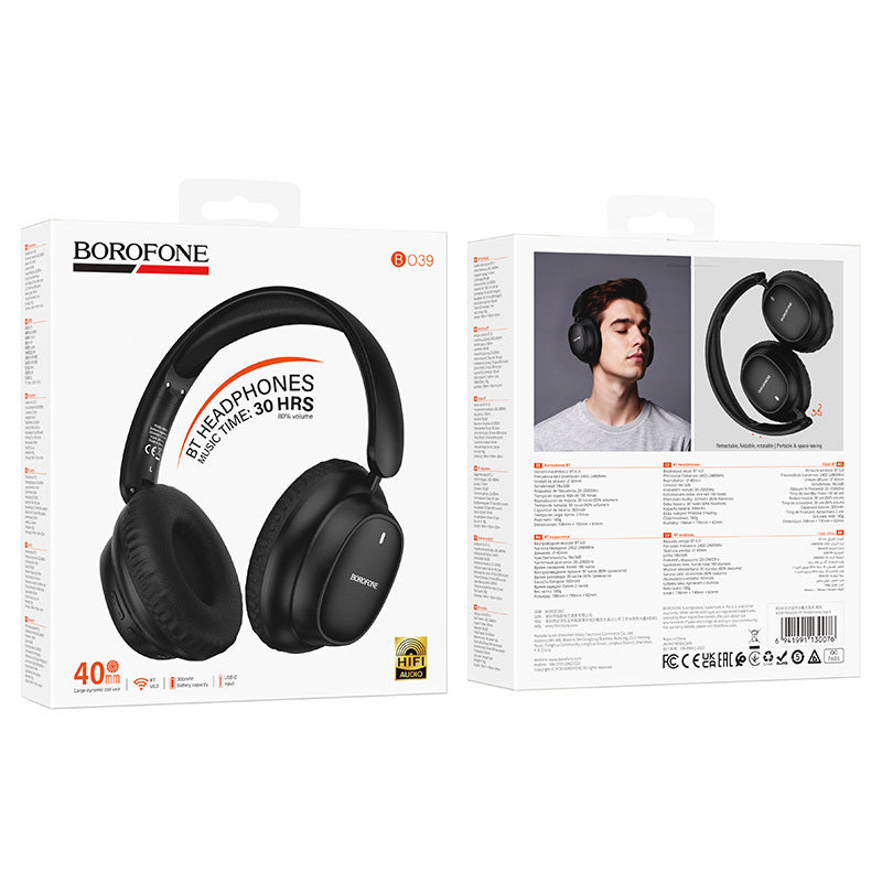 Bluetooth handsfree Borofone BO39 Melotide, A2DP, čierne