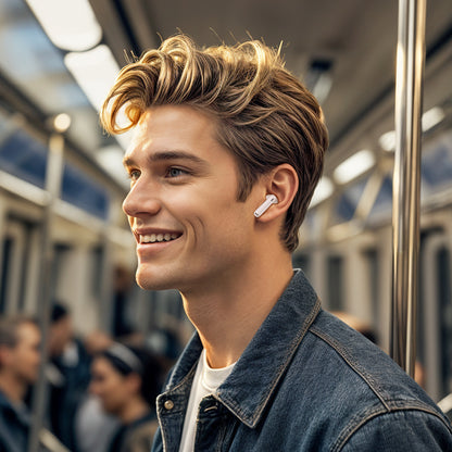 Handsfree Bluetooth Borofone FQ7 Treasure, TWS, ANC, MultiPoint, Biela