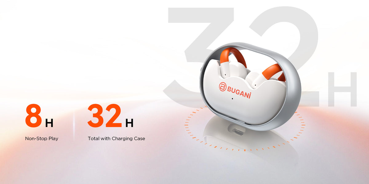 Bluetooth handsfree Bugani Clip B21, TWS, biela