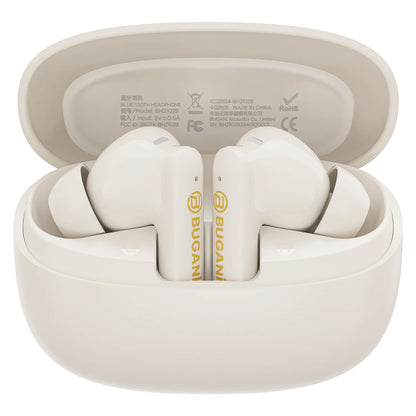 Bluetooth handsfree Bugani Freebuds B20, TWS, ANC, svetlo krémová