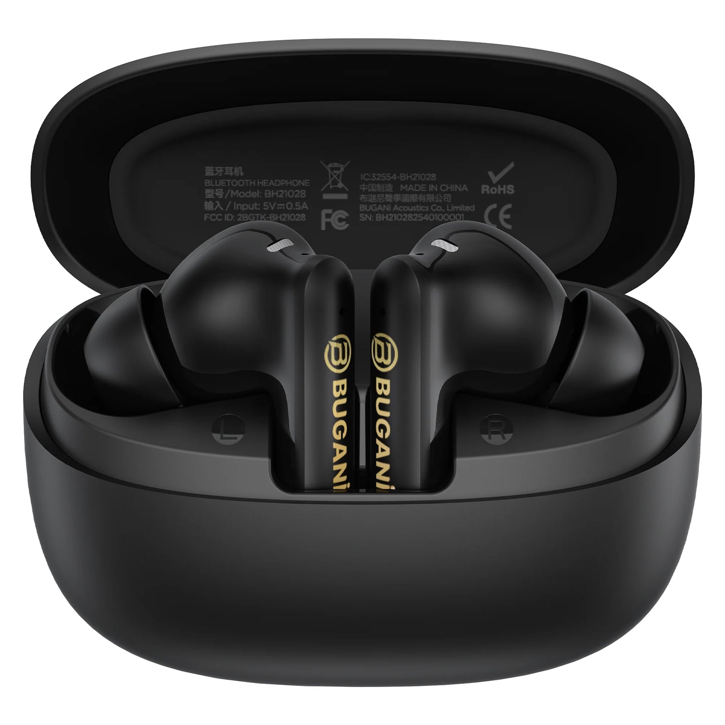 Bluetooth Handsfree Bugani Freebuds B20, TWS, ANC, Black