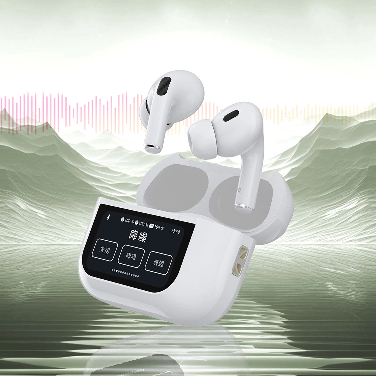 Handsfree Bluetooth Dudao U19 Display, TWS, Biela