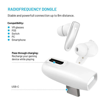 Handsfree Bluetooth Fixed Pods, TWS, Biela