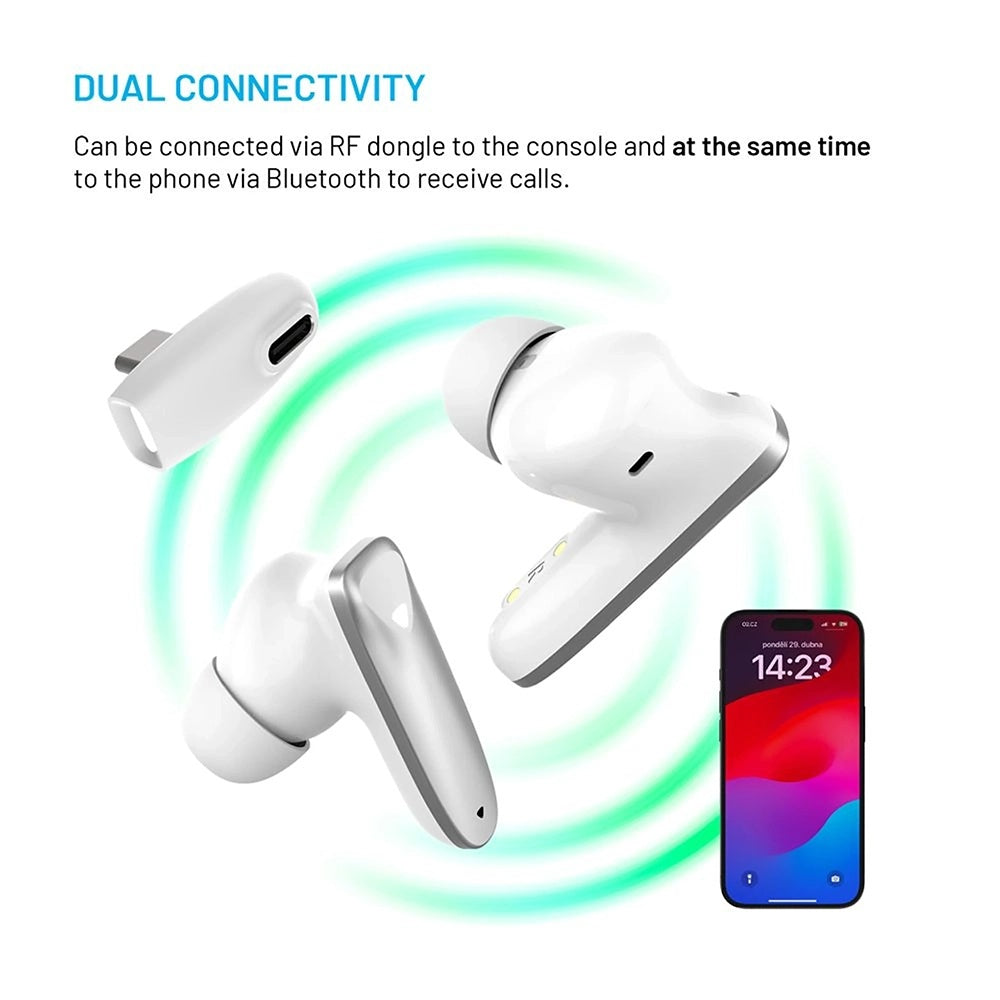 Handsfree Bluetooth Fixed Pods, TWS, Biela