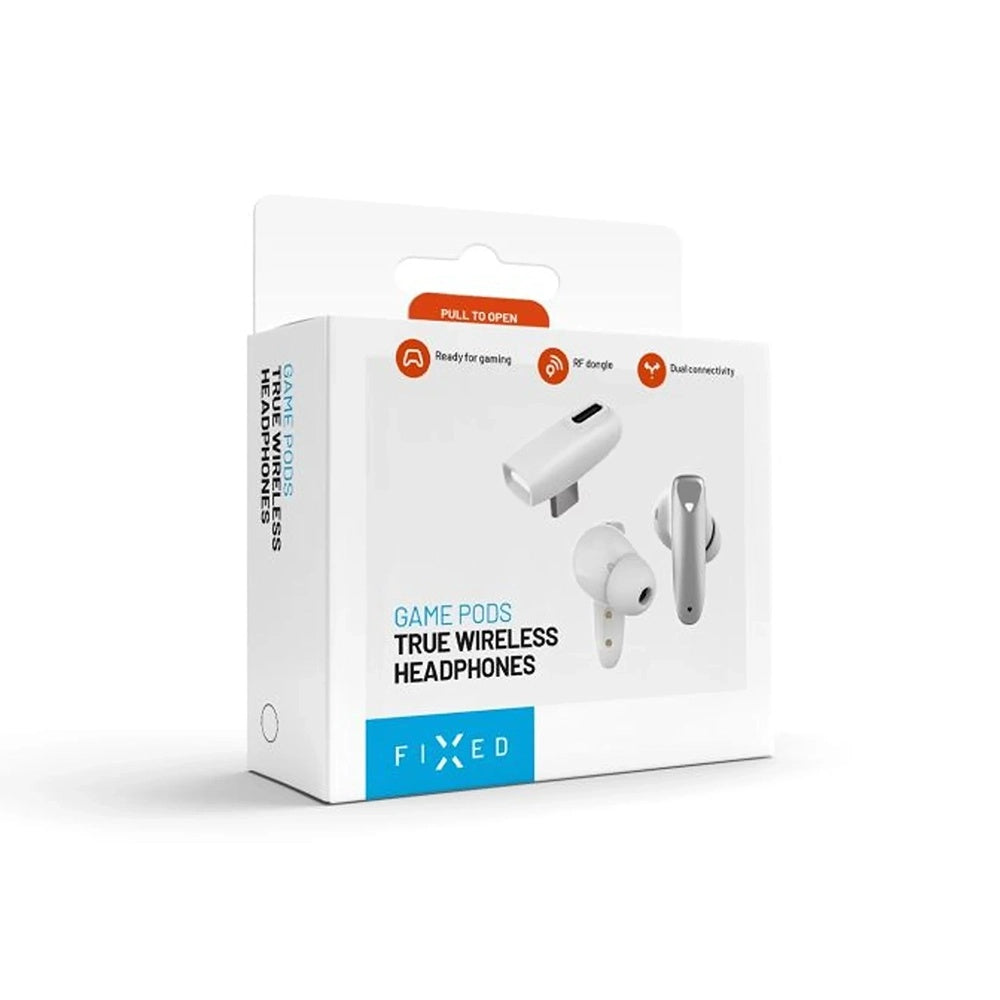 Handsfree Bluetooth Fixed Pods, TWS, Biela