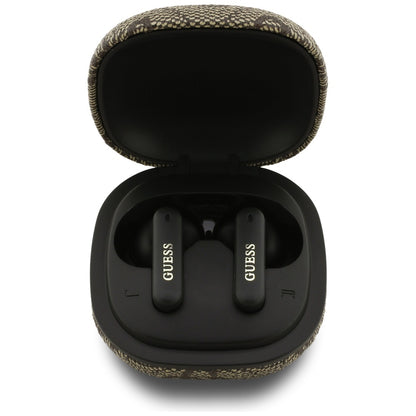 Handsfree Bluetooth Guess 4G Classic Metal Logo, TWS, Hnedá