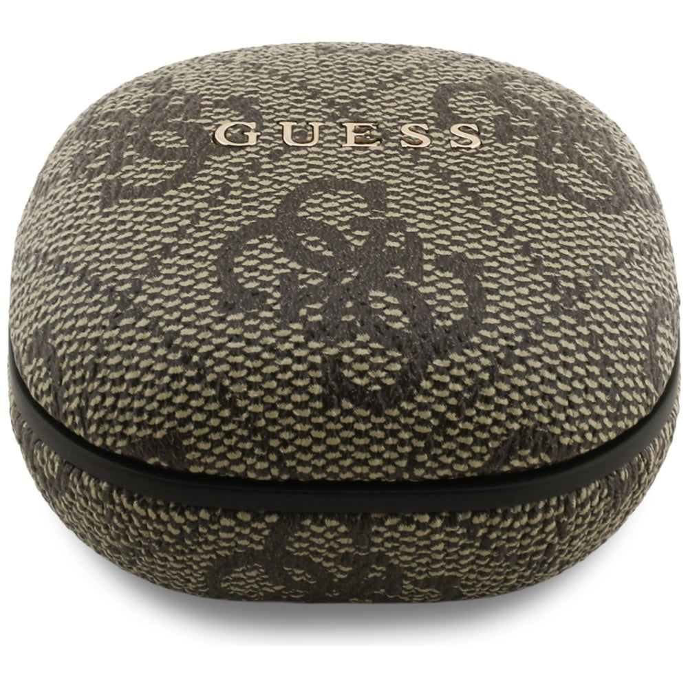 Handsfree Bluetooth Guess 4G Classic Metal Logo, TWS, Hnedá