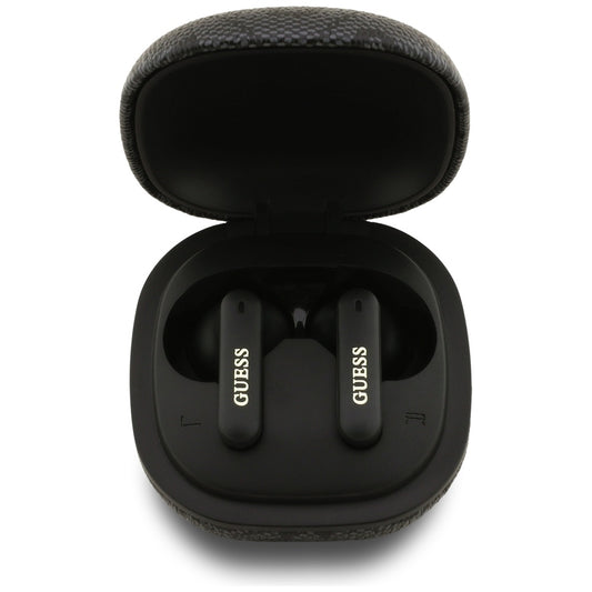 Handsfree Bluetooth Guess 4G Classic Metal Logo, TWS, Čierna