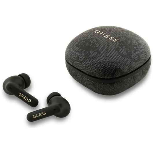 Handsfree Bluetooth Guess 4G Classic Metal Logo, TWS, Čierna