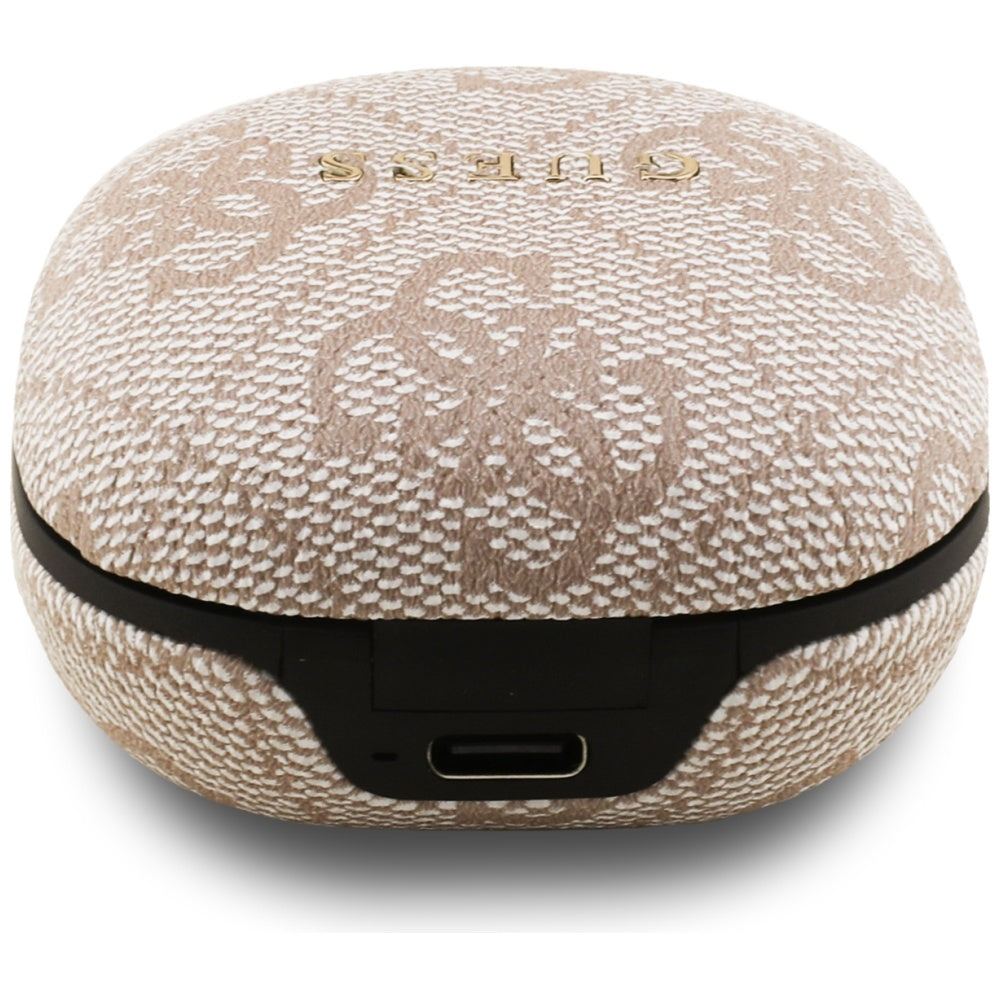 Handsfree Bluetooth Guess 4G Classic Metal Logo, TWS, Ružová