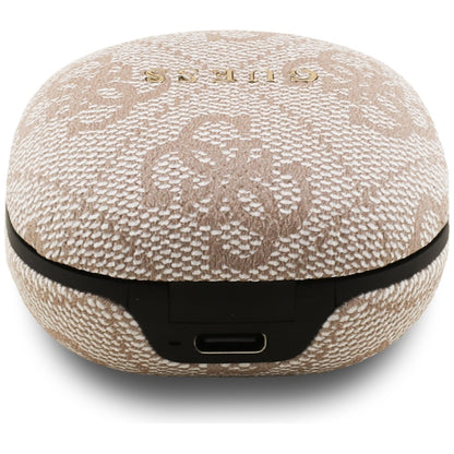 Handsfree Bluetooth Guess 4G Classic Metal Logo, TWS, Ružová