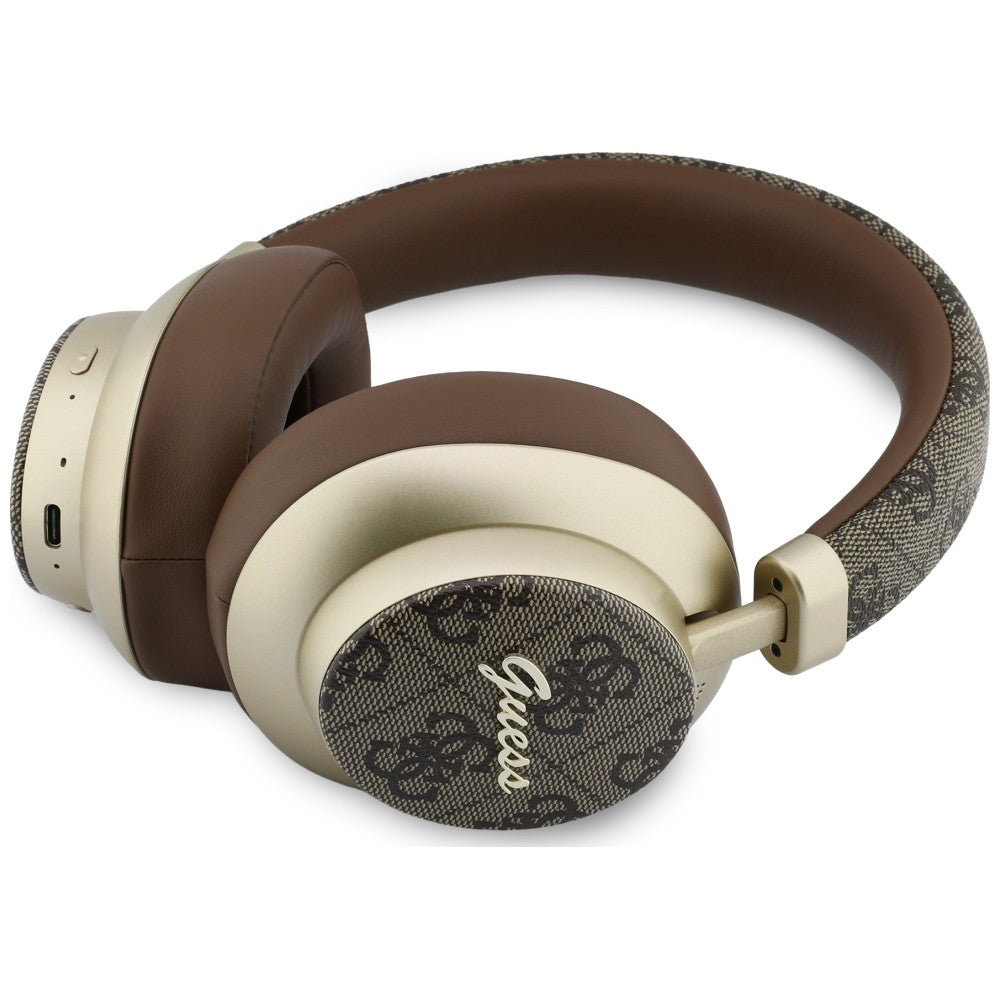 Handsfree Bluetooth Guess 4G Gold Script Metal, A2DP, Hnedá