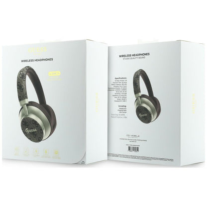 Handsfree Bluetooth Guess 4G Gold Script Metal, A2DP, Hnedá