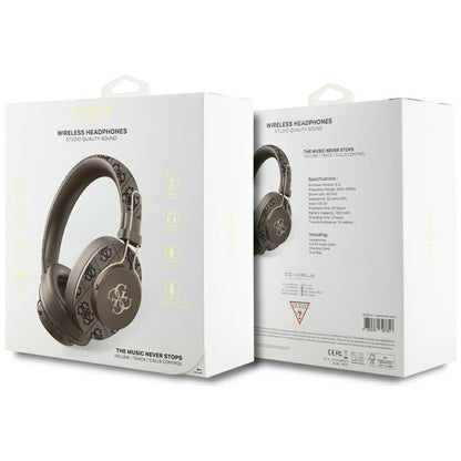 Handsfree Bluetooth Guess 4G Metal Logo, A2DP, Hnedá