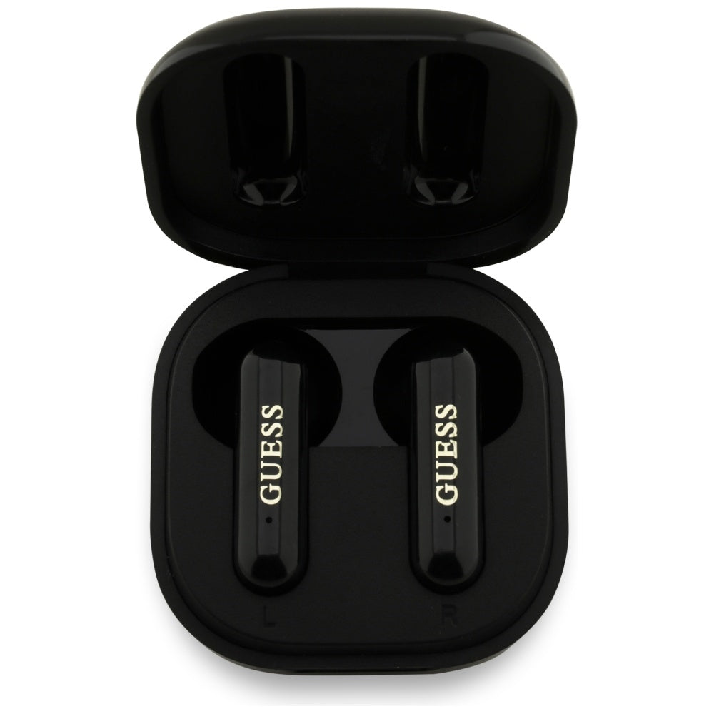 Handsfree Bluetooth Guess 4G Metal Logo, TWS, Čierny