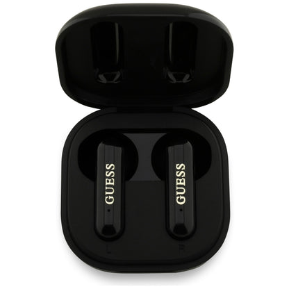Handsfree Bluetooth Guess 4G Metal Logo, TWS, Čierny