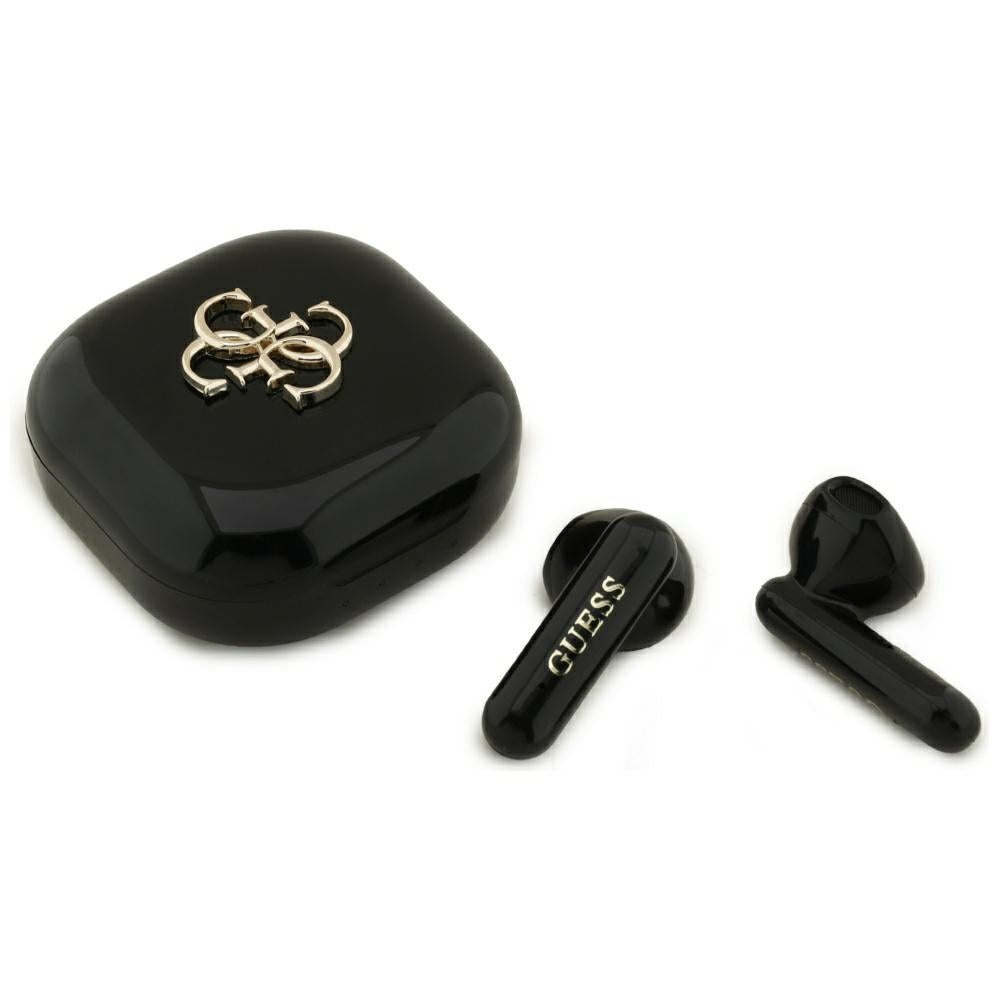 Handsfree Bluetooth Guess 4G Metal Logo, TWS, Čierny