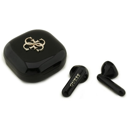 Handsfree Bluetooth Guess 4G Metal Logo, TWS, Čierny