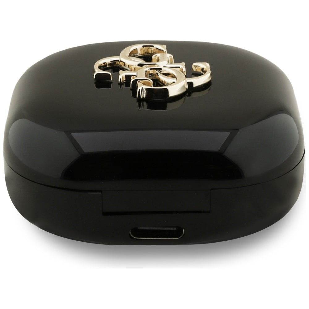 Handsfree Bluetooth Guess 4G Metal Logo, TWS, Čierny