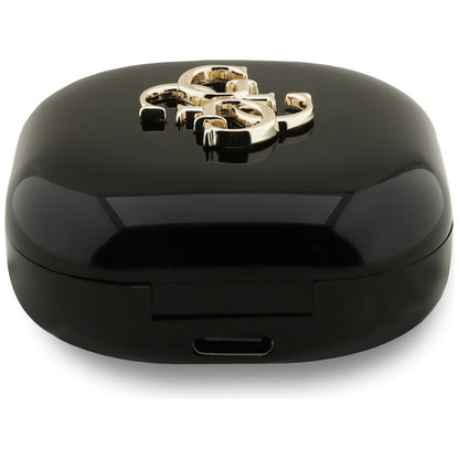 Handsfree Bluetooth Guess 4G Metal Logo, TWS, Čierny