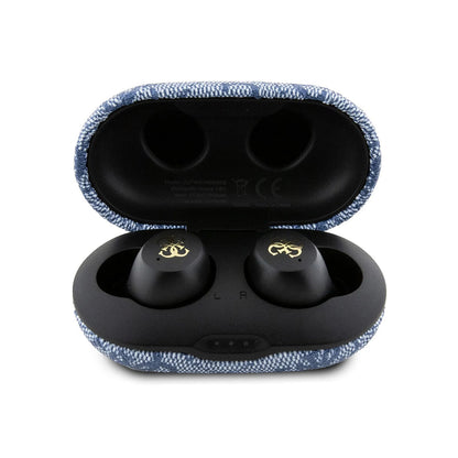 Handsfree Bluetooth Guess 4G Metal, TWS, Modrá