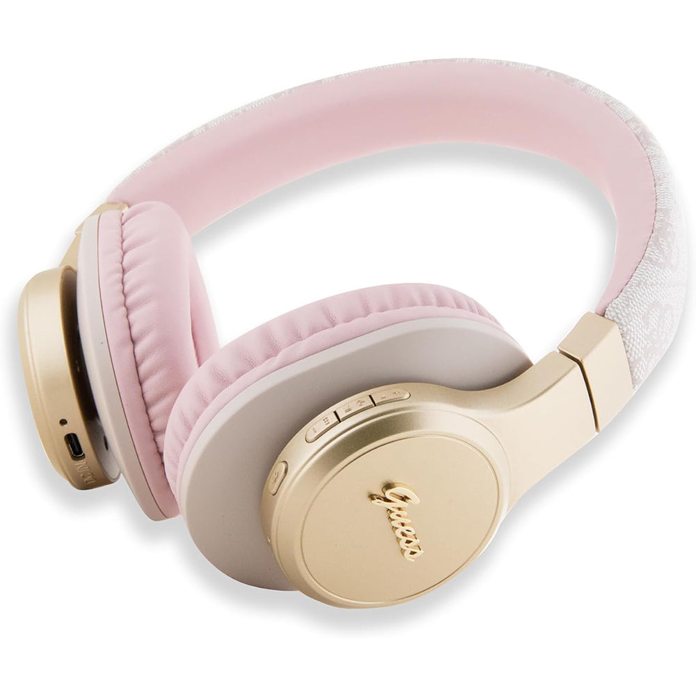 Handsfree Bluetooth Guess 4G Tone on Tone Script Logo, A2DP, Ružový