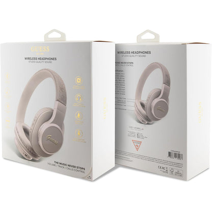Handsfree Bluetooth Guess 4G Tone on Tone Script Logo, A2DP, Ružový