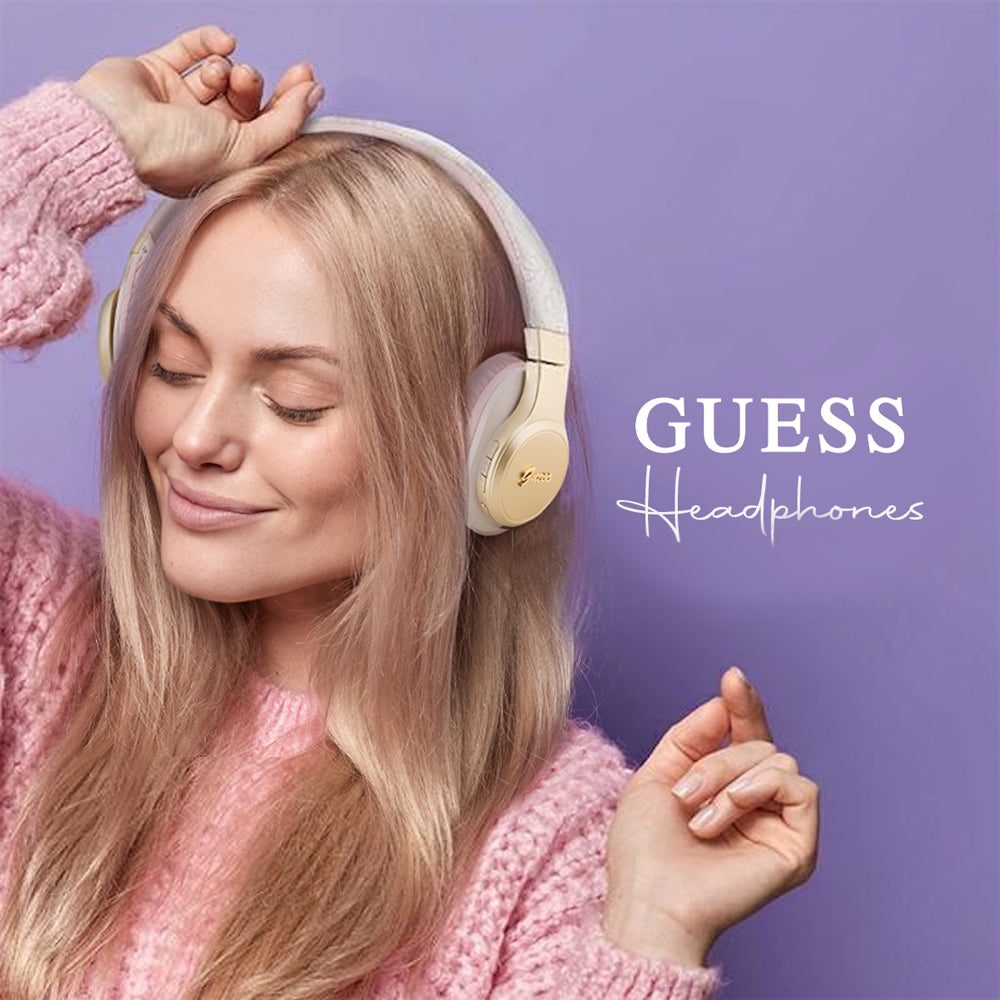 Handsfree Bluetooth Guess 4G Tone on Tone Script Logo, A2DP, Ružový