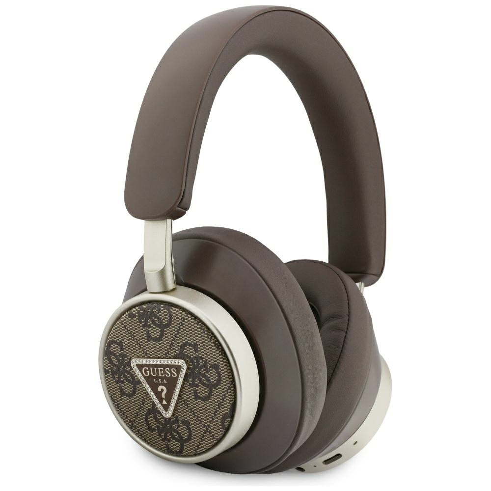 Handsfree Bluetooth Guess 4G Gold Triangle Logo, A2DP, Hnedá