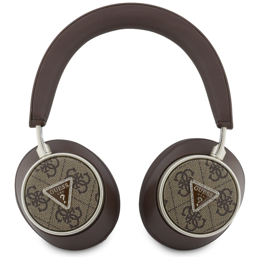 Handsfree Bluetooth Guess 4G Gold Triangle Logo, A2DP, Hnedá