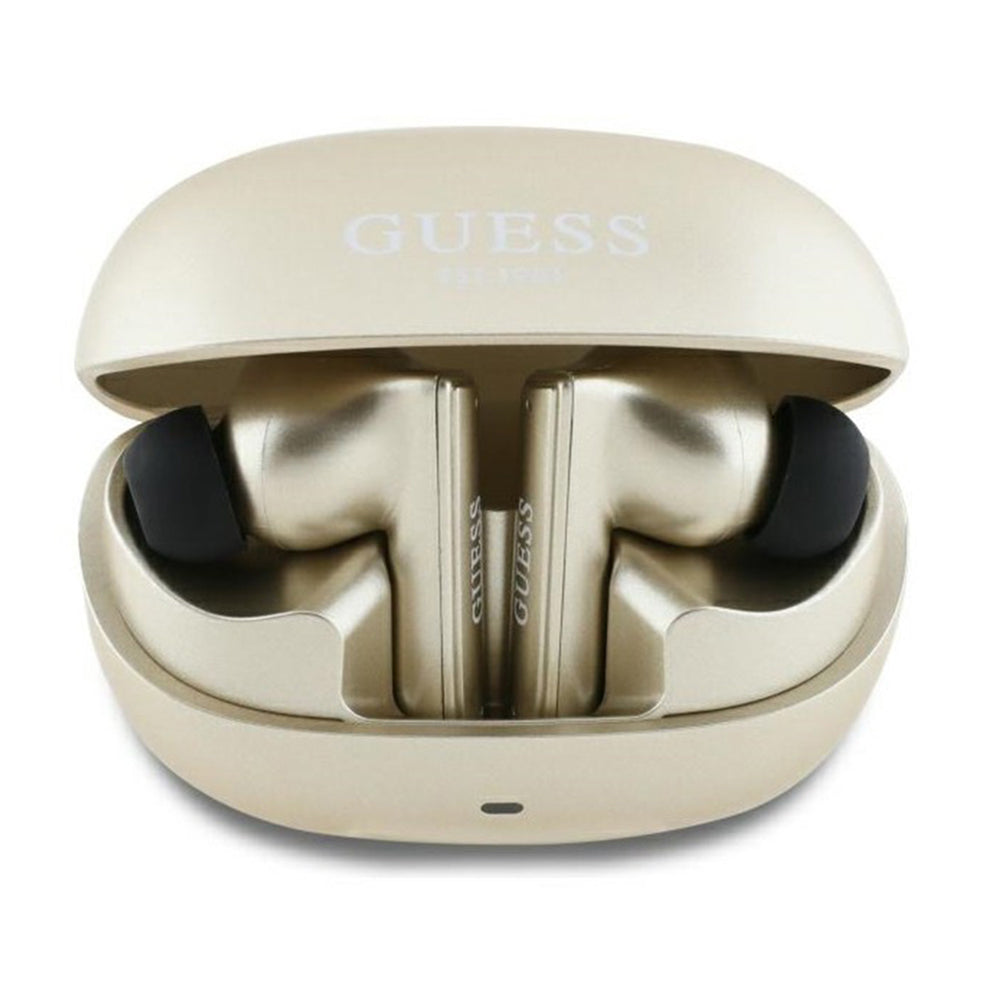 Handsfree Bluetooth Guess Capsule Printed Logo, TWS, ANC, Zlatý