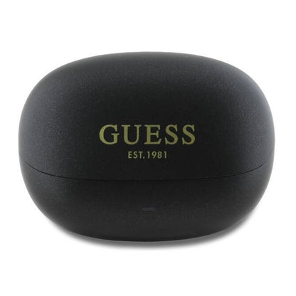 Handsfree Bluetooth Guess Capsule Printed Logo, TWS, ANC, Čierna