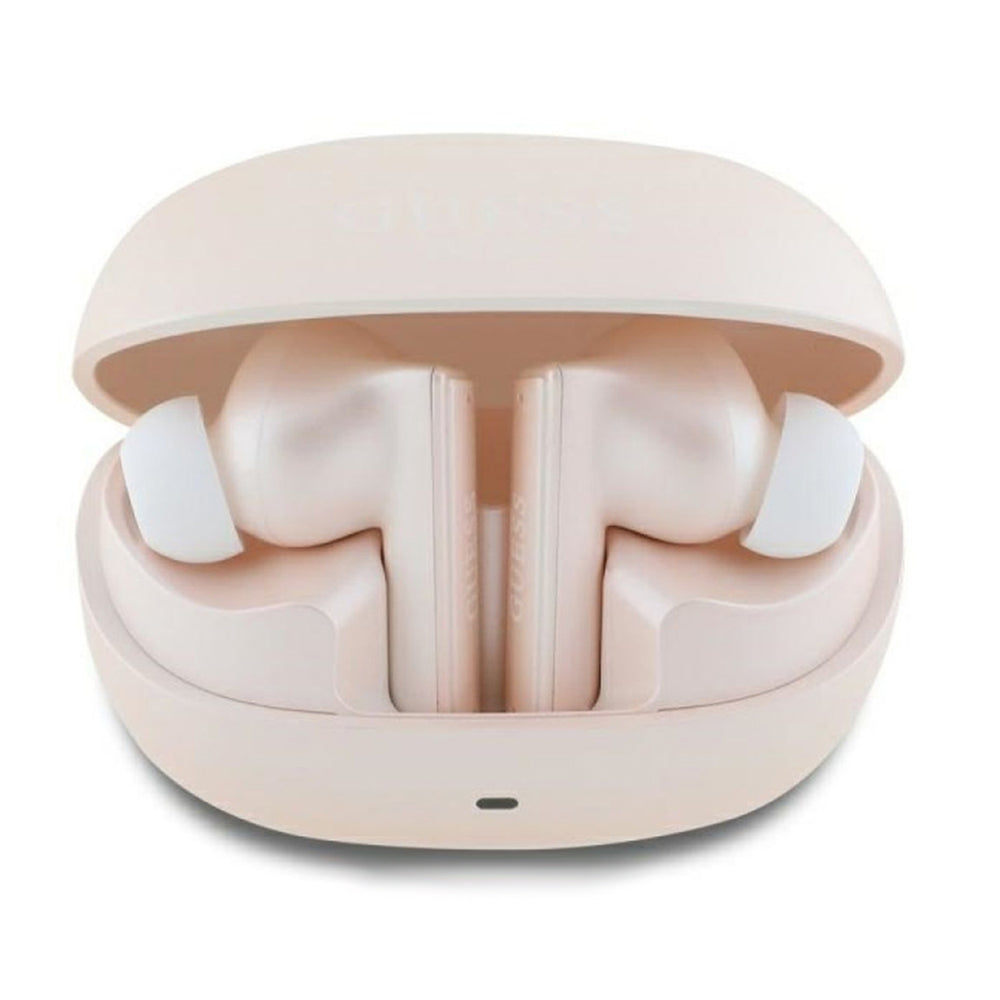 Handsfree Bluetooth Guess Capsule Printed Logo, TWS, ANC, Ružová