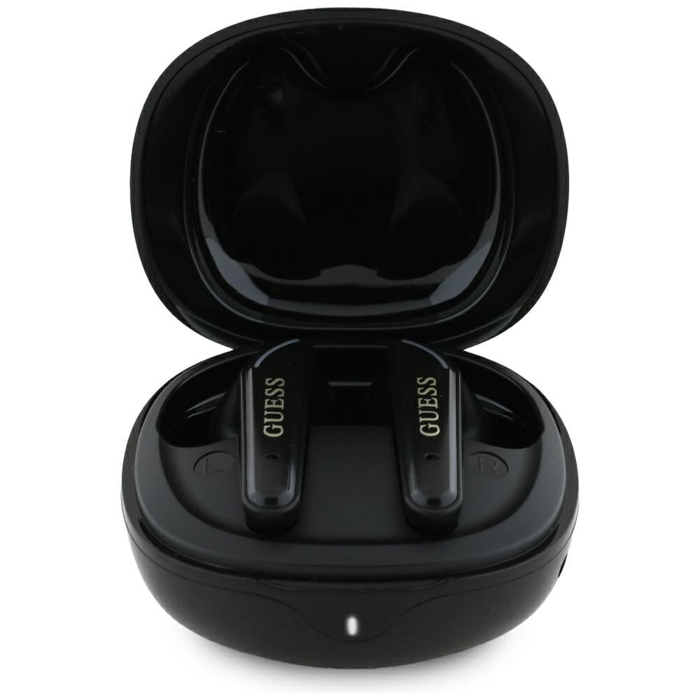 Handsfree Bluetooth Guess Flat Classic Logo Electroplated, TWS, Black