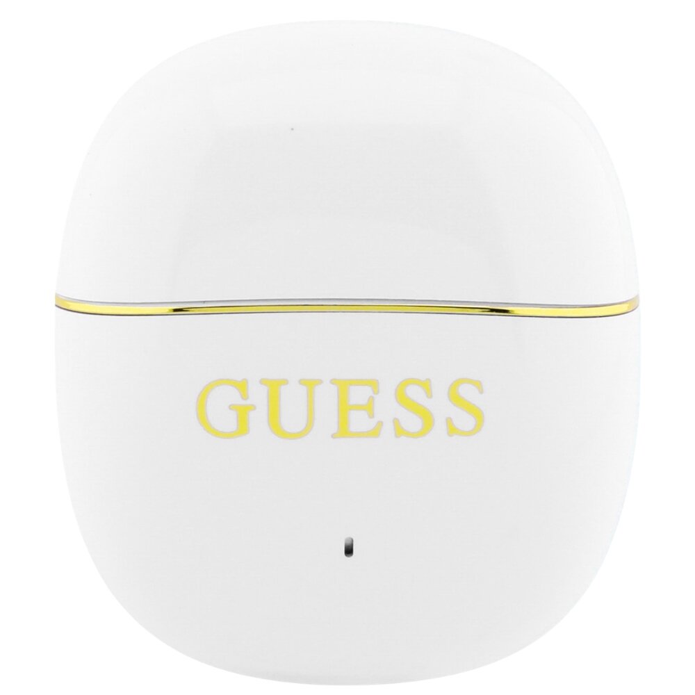 Bluetooth handsfree Guess Glossy Gold Line Classic, TWS, biely