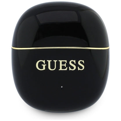 Handsfree Bluetooth Guess Glossy Gold Line Classic, TWS, Čierna