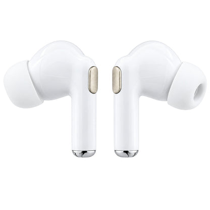 Handsfree Bluetooth Guess Glossy Gold Line Printed Classic Logo, TWS, bielej farby
