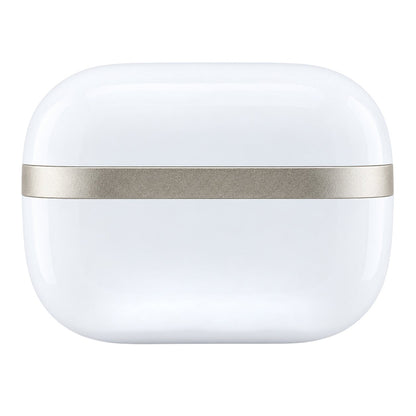 Handsfree Bluetooth Guess Glossy Gold Line Printed Classic Logo, TWS, bielej farby