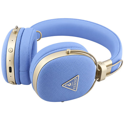 Handsfree Bluetooth Guess Grained Triangle Logo, A2DP, modrá