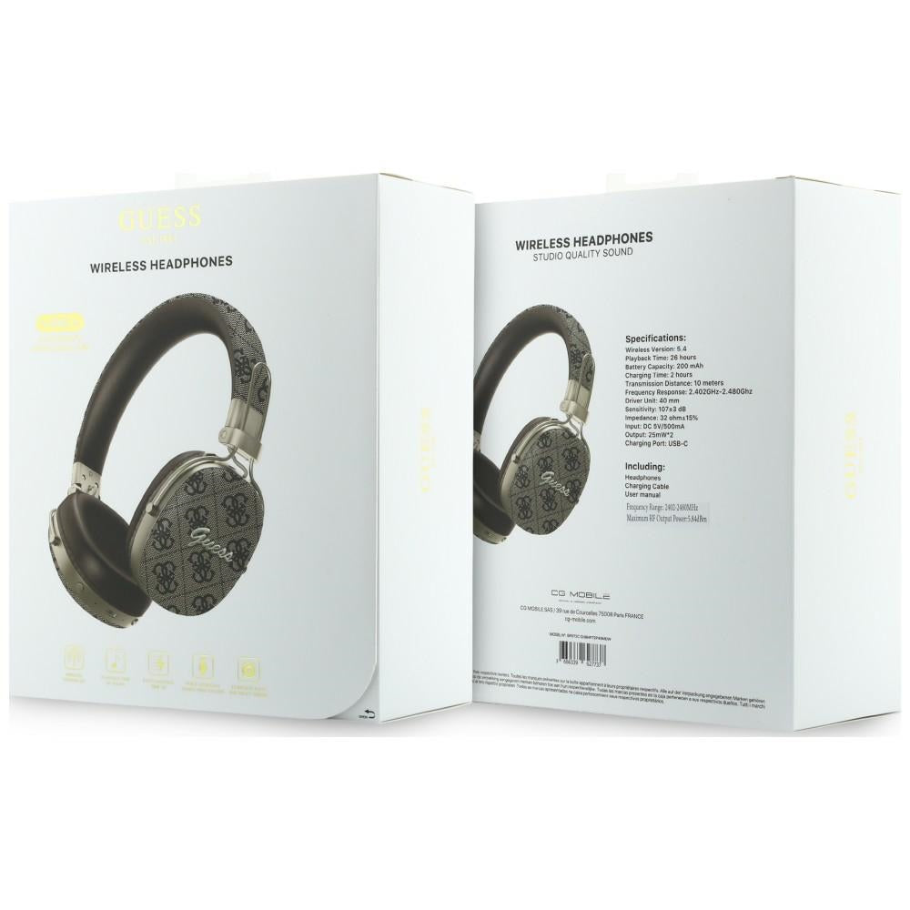 Handsfree Bluetooth Guess Metal 4G Script Logo, A2DP, Hnedá
