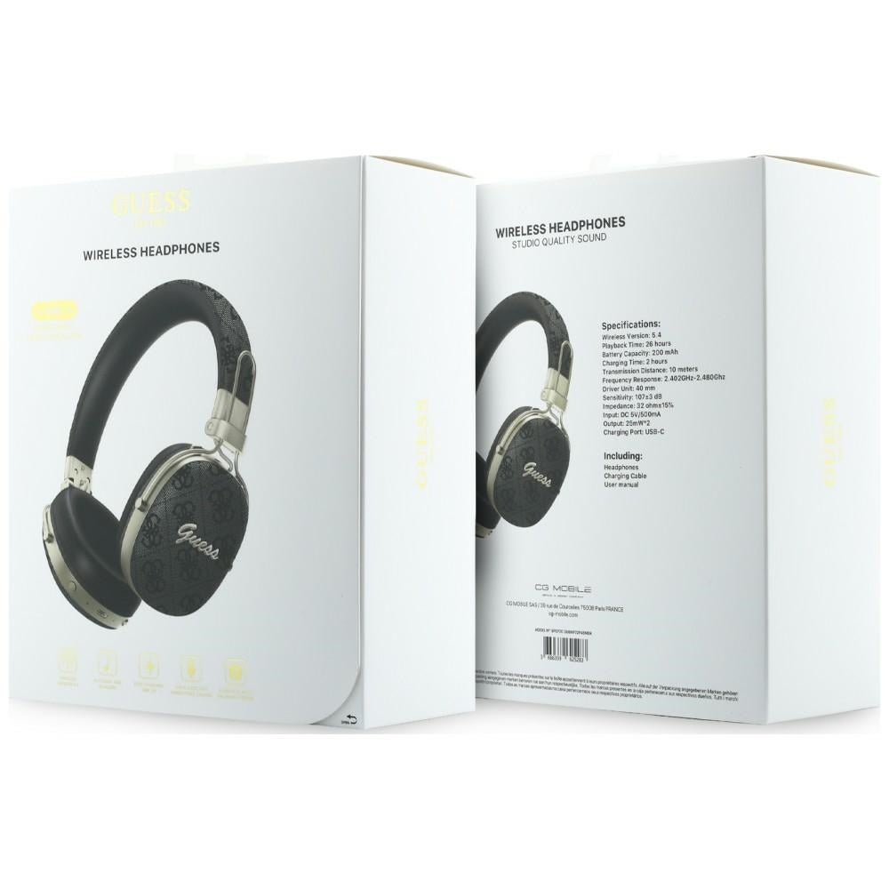 Handsfree Bluetooth Guess Metal 4G Script Logo, A2DP, Čierna