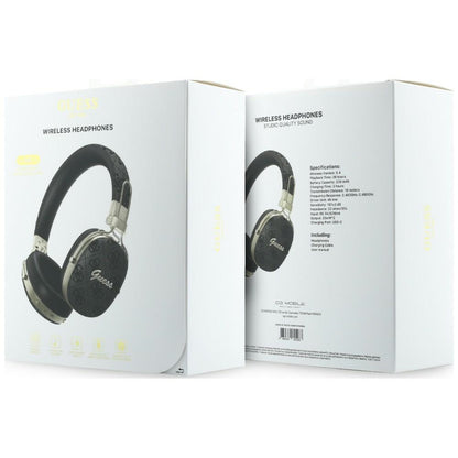 Handsfree Bluetooth Guess Metal 4G Script Logo, A2DP, Čierna