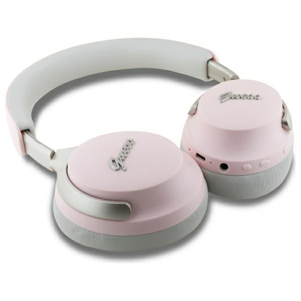 Handsfree Bluetooth Guess Metal Script Logo, A2DP, ANC, Ružová